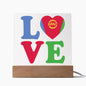 Eritrea Love Flag | Acrylic Lighting Plate