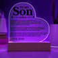 To My Son - Love Dad - Proud - Heart Acrylic Plaque !!!
