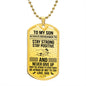 To My Son | Dog Tag