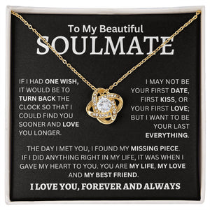 5 GREAT REASONS TO BUY FROM US Imagine her reaction receiving this beautiful Love Knot Necklace. Representing an unbreakable bond between two souls, this piece features a beautiful pendant embellished with premium cubic zirconia crystals. Surprise you