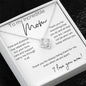 Gift for Mom | Time and Distance May Separate Us | Premium 14K White Gold Finish - Love Knot Necklace | Meaningful Mother's Day Gift | Gift Idea for Mom | Birthday gift for mom