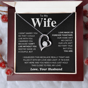 To My Wife - Forever Together - Forever Love Necklace