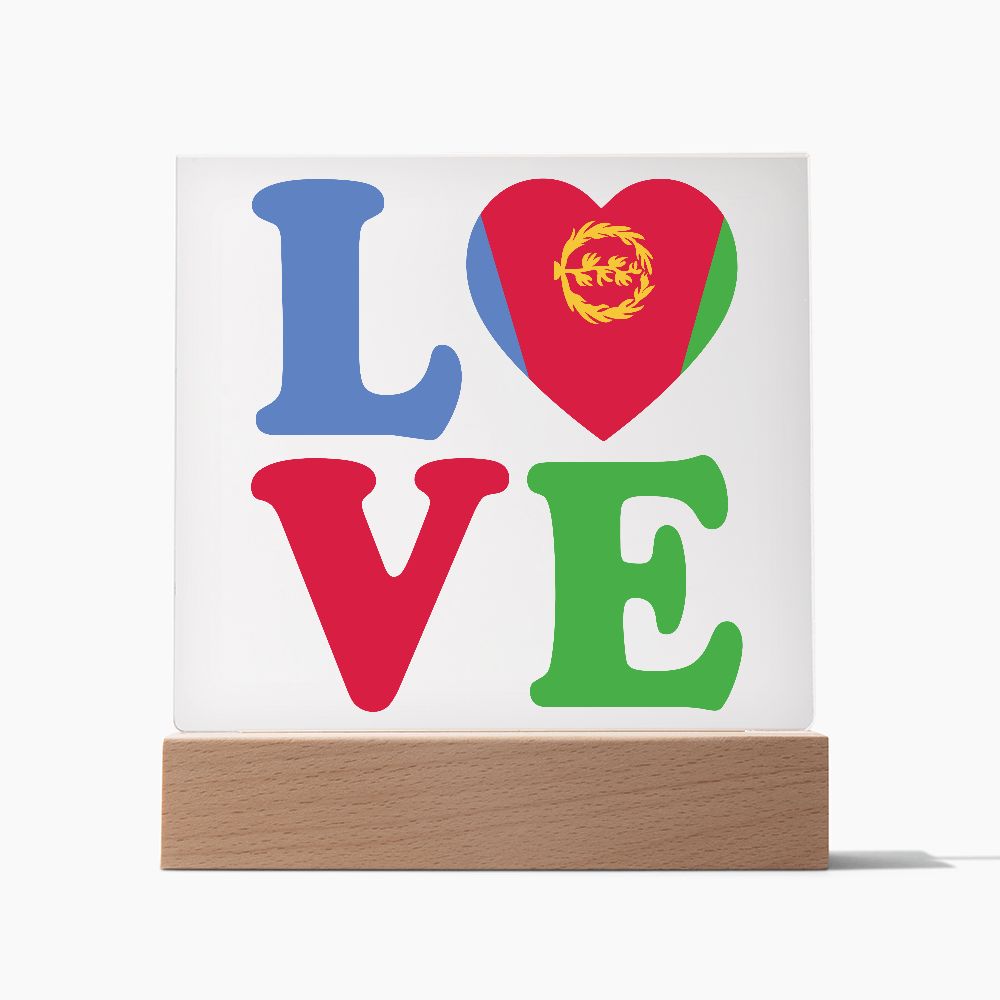 Eritrea Love Flag | Acrylic Lighting Plate