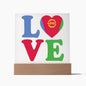 Eritrea Love Flag | Acrylic Lighting Plate