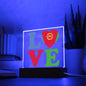Eritrea Love Flag | Acrylic Lighting Plate