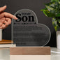 To My Son - Love Dad - Proud - Heart Acrylic Plaque !!!