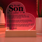 To My Son - Love Dad - Proud - Heart Acrylic Plaque !!!
