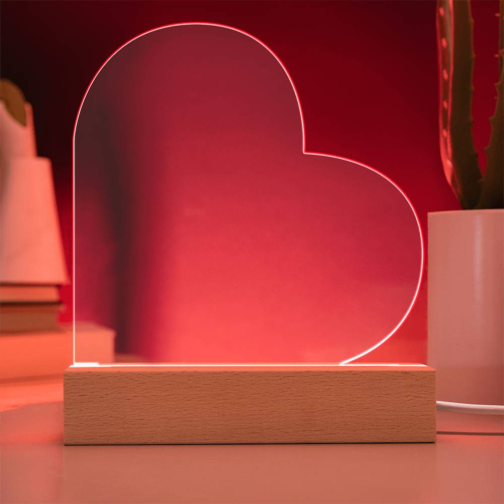 To My Son - Love Mom - Feel My Love - Heart Acrylic Plaque