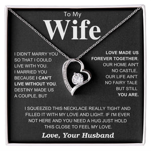 To My Wife - Forever Together - Forever Love Necklace