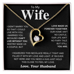 To My Wife - Forever Together - Forever Love Necklace