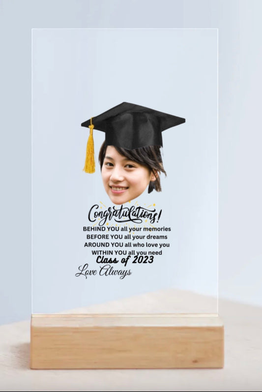 Graduation | Class 2023 | Acrylic Sign with Wooden Stand