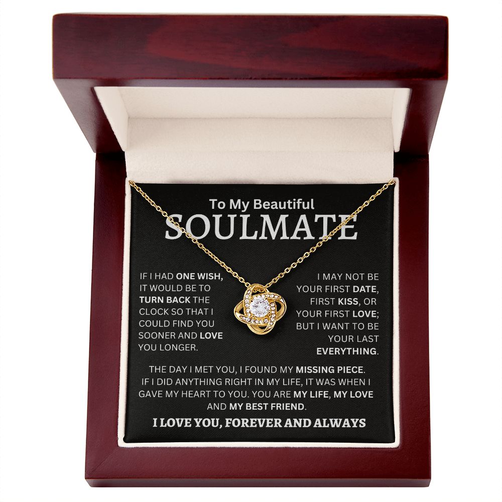 5 GREAT REASONS TO BUY FROM US     Imagine her reaction receiving this beautiful Love Knot Necklace. Representing an unbreakable bond between two souls, this piece features a beautiful pendant embellished with premium cubic zirconia crystals. Surprise you