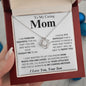 To My Caring Mom - Love Knot Necklace
