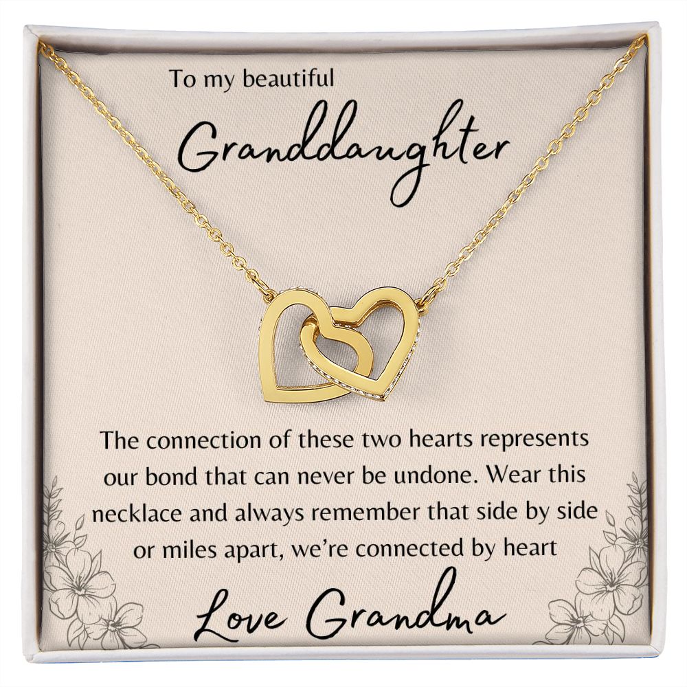 To My Beautiful Granddaughter | Interlocking hearts
