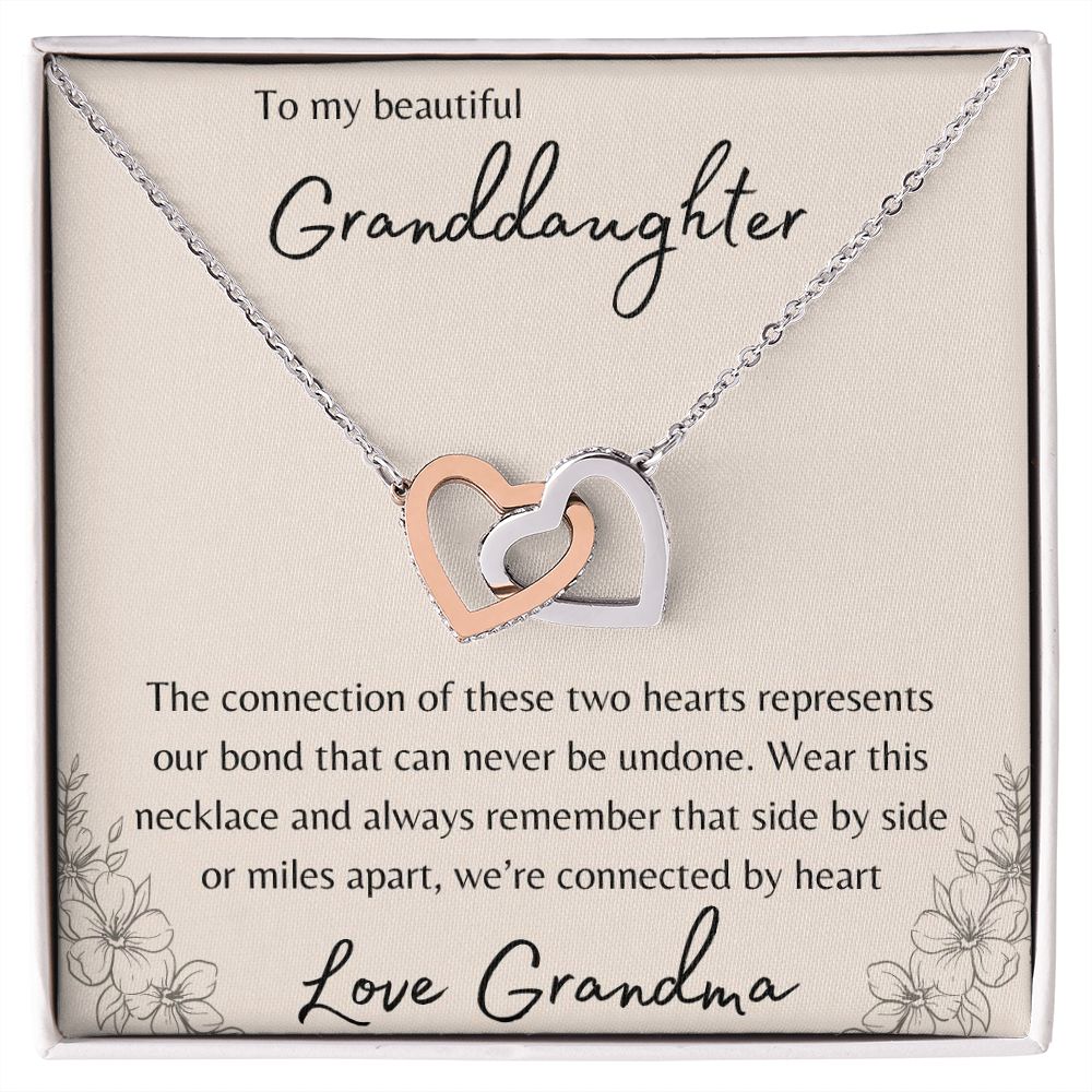 To My Beautiful Granddaughter | Interlocking hearts