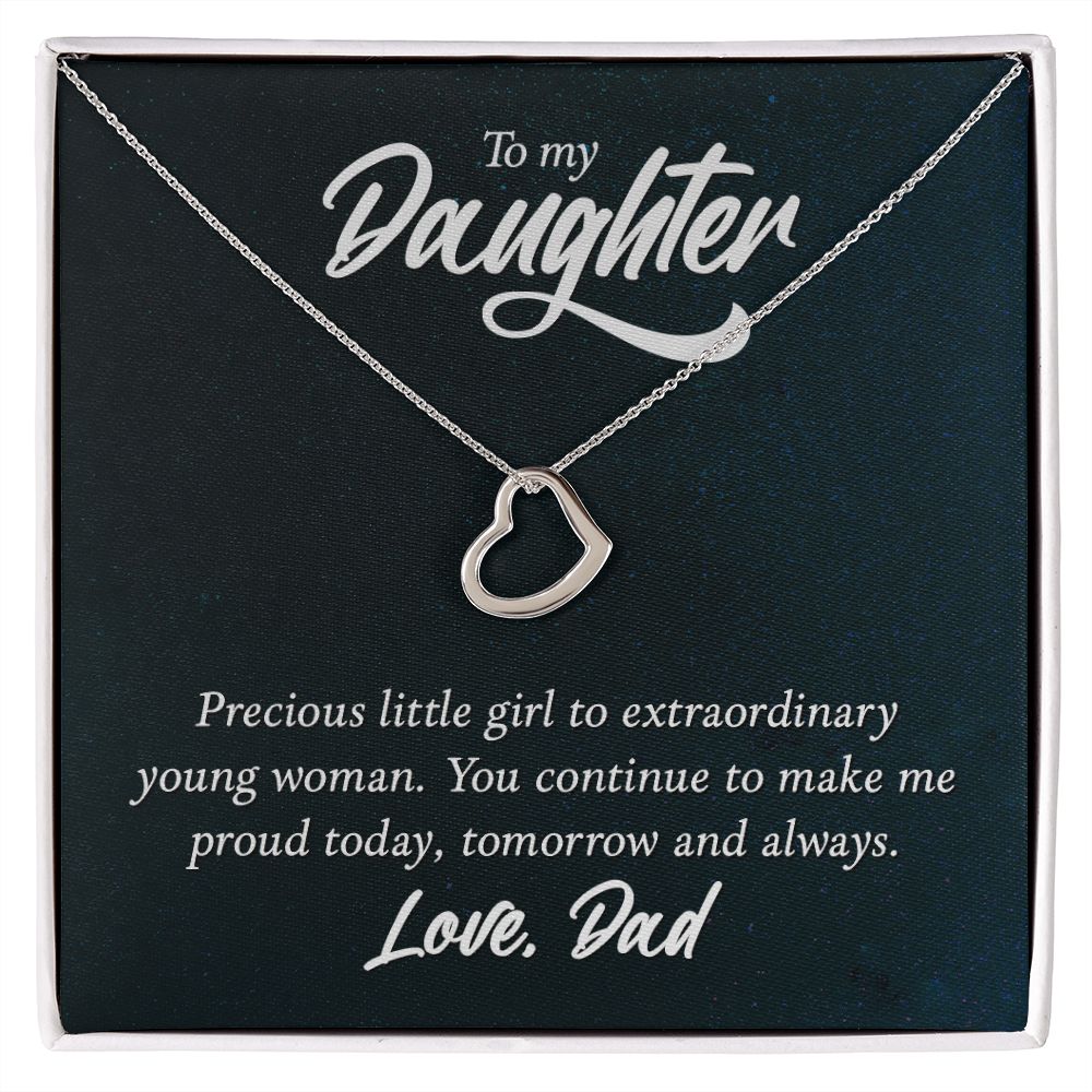 To My Daughter | Delicate Heart Necklace