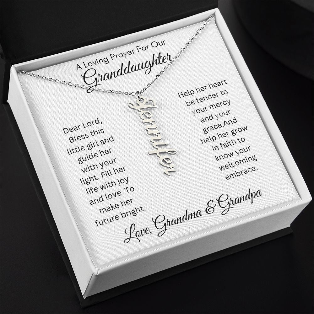Granddaughter | Personalized vertical name necklace