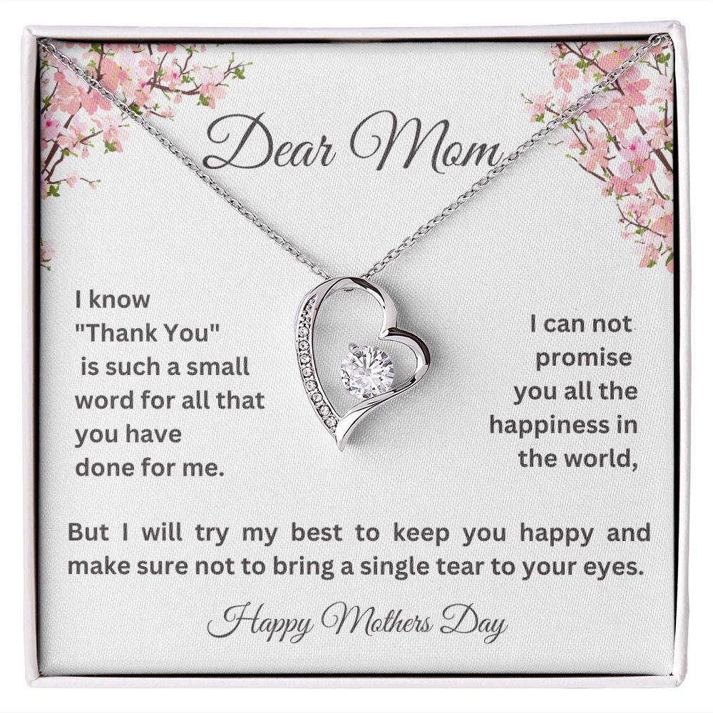 To My Mom | Thank You - Forever Love Necklace