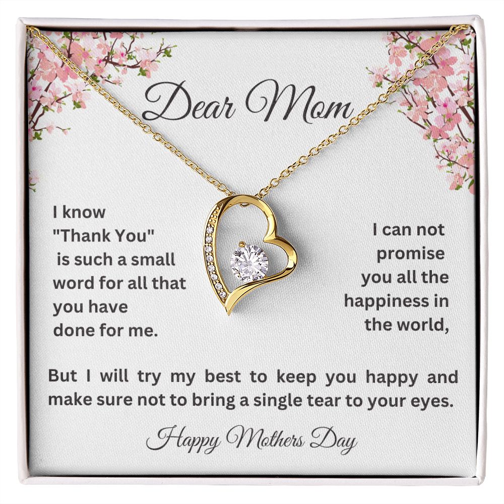 To My Mom | Thank You - Forever Love Necklace