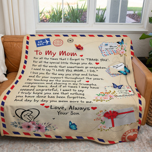 50x60 [BEST SELLER] To My Mom | Perfect Personalized Blanket For Mother's Day| Minky Blanket